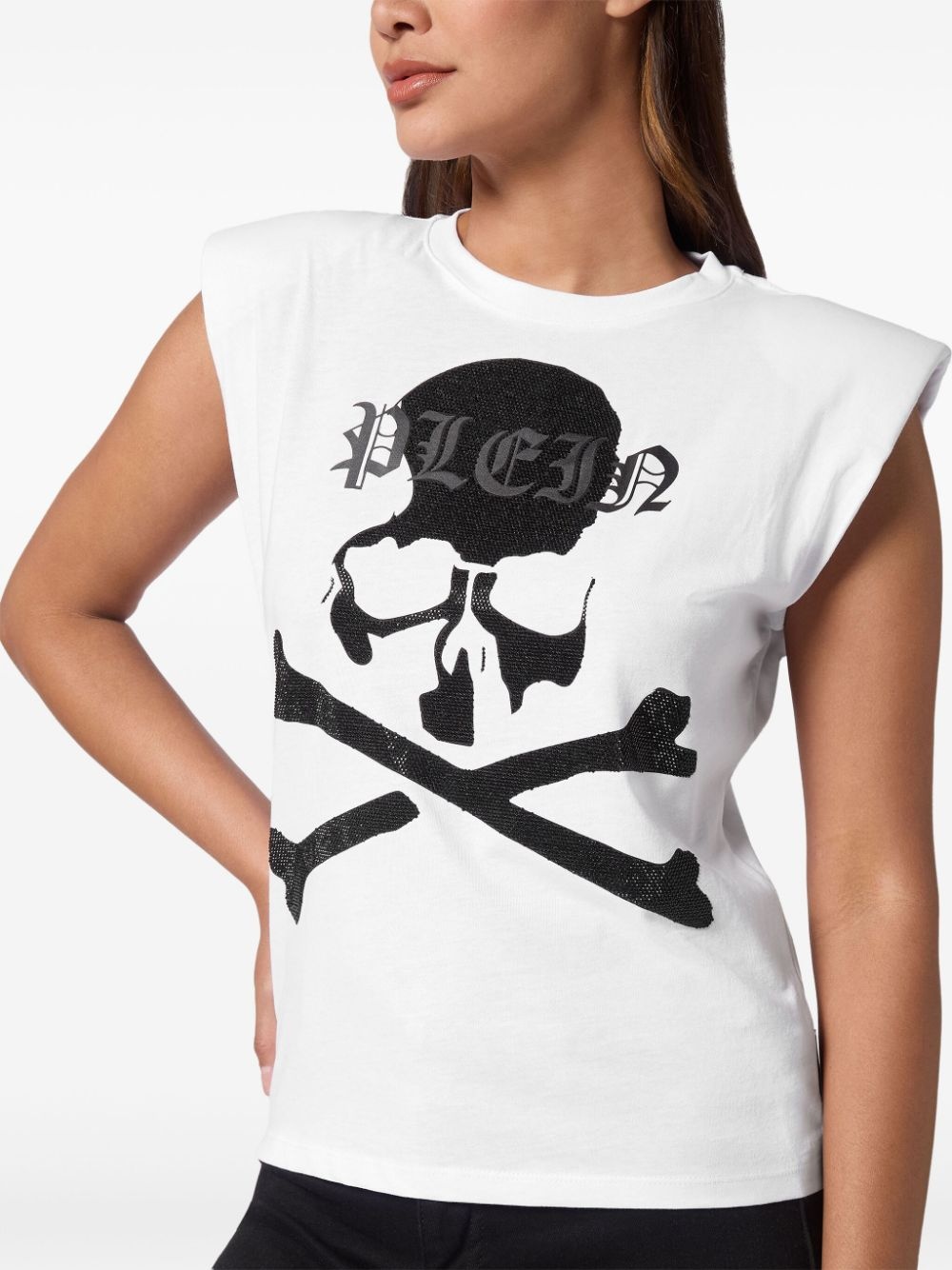 rhinestone-embellished Skull tank top - 5