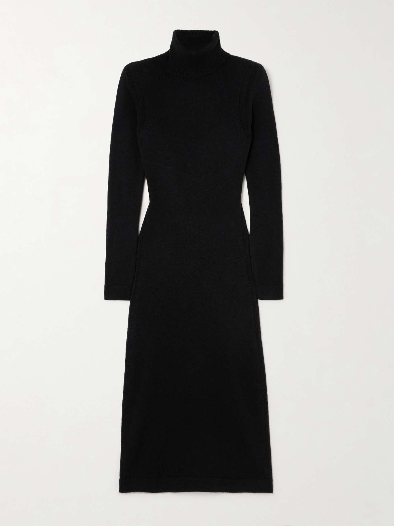 Cutout cashmere turtleneck midi dress - 1