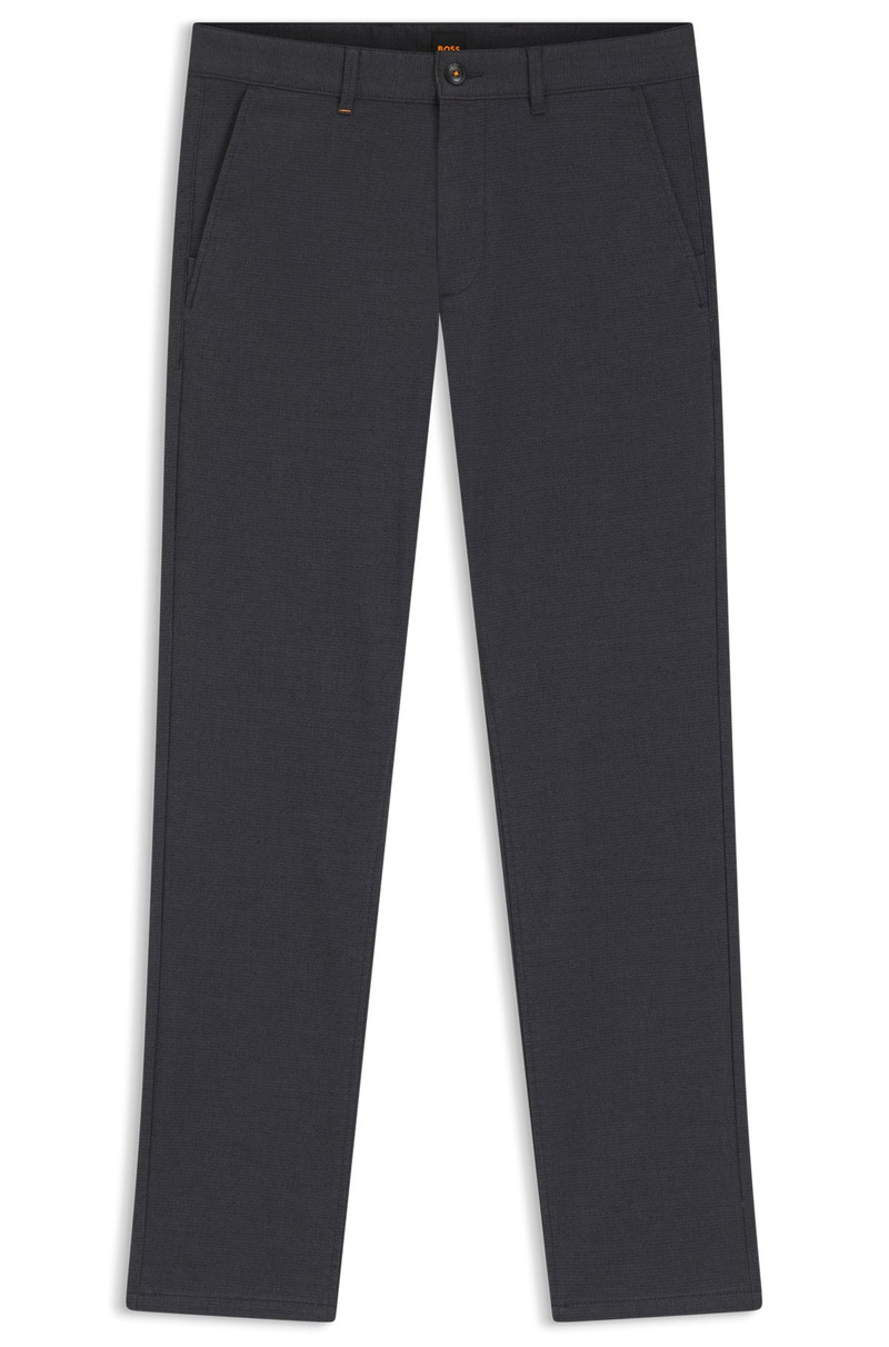 PATTERNED SLIM-FIT TROUSERS IN STRETCH FABRIC 1