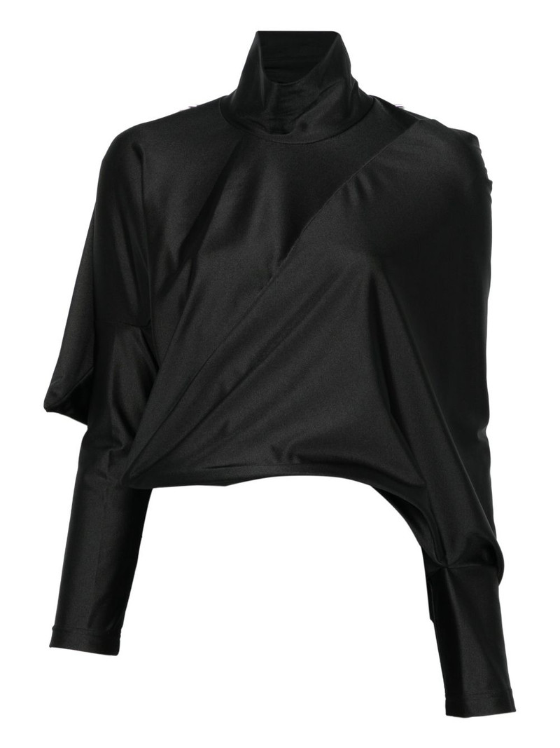 asymmetric high-neck top 1