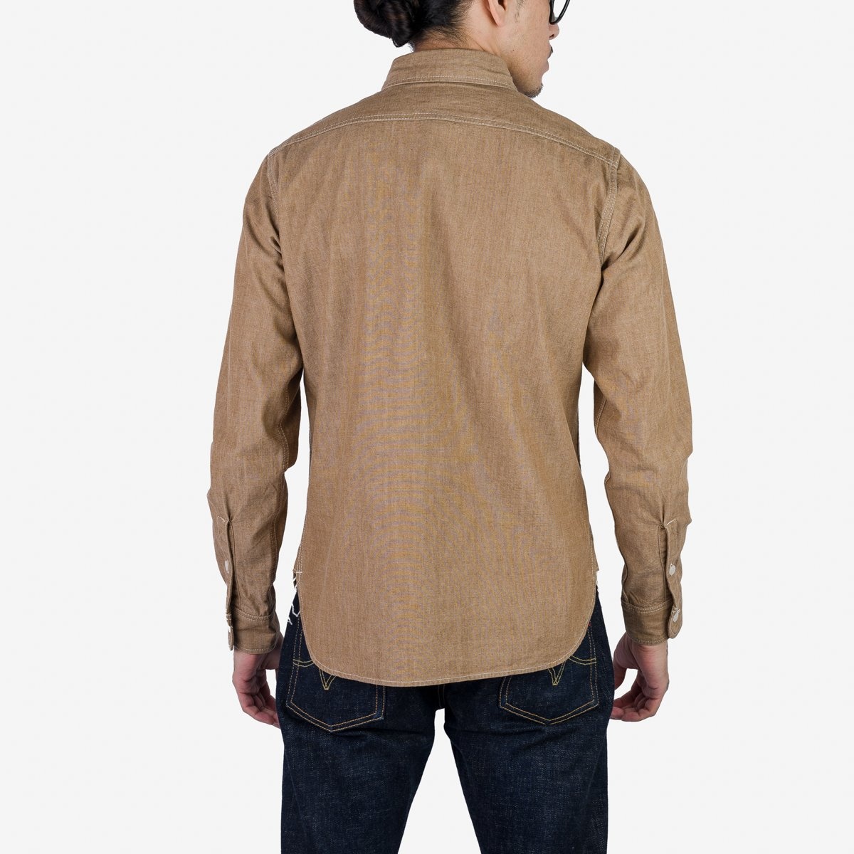 IHSH-363-MOC 10oz Organic Chambray Work Shirt - Mocha - 5