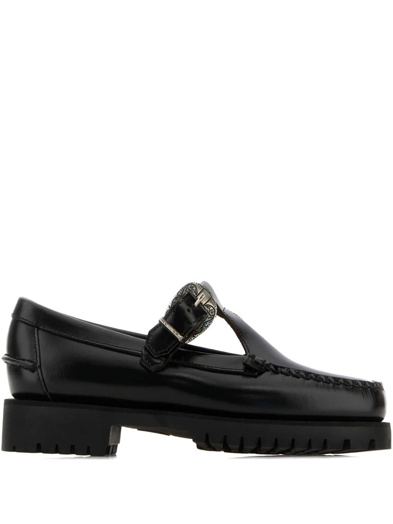 Aurora buckle-detail leather loafers 1