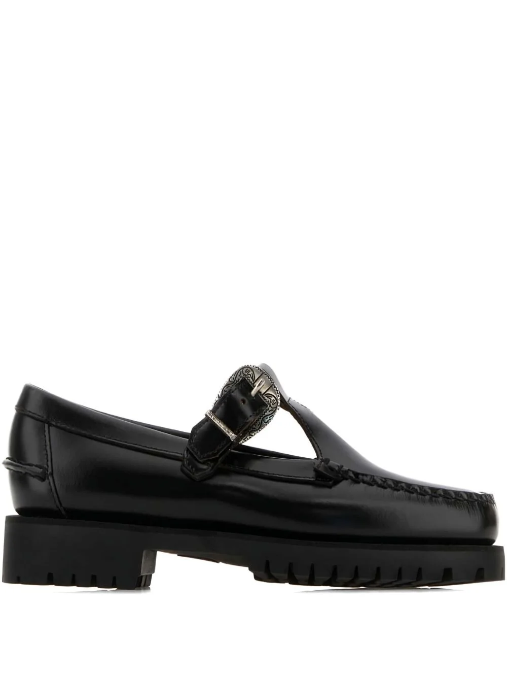 Aurora buckle-detail leather loafers - 1