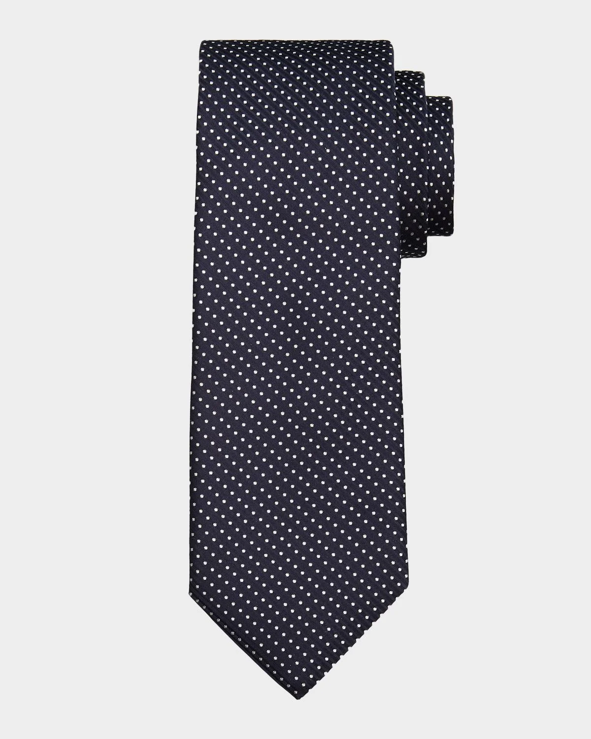 Men's Silk Polka Dot Woven Tie - 1