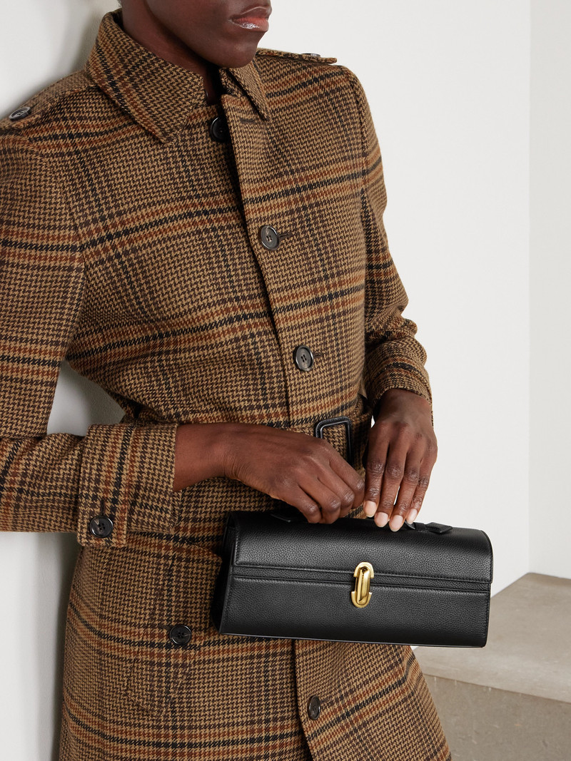 SAVETTE Slim Symmetry Pochette Textured-leather Tote outlook