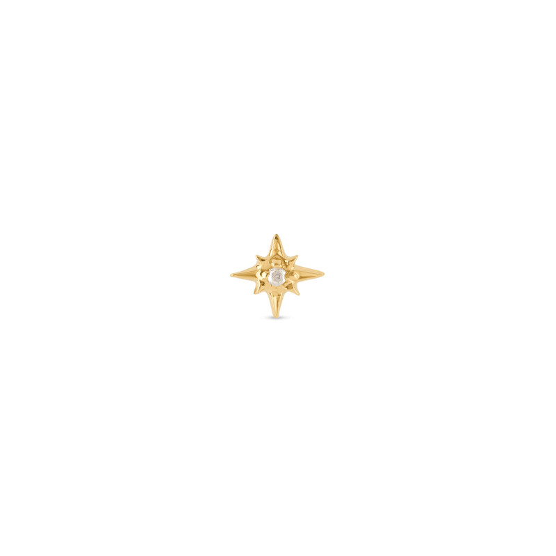 Tiny Diamond Gold North Star Stud 1