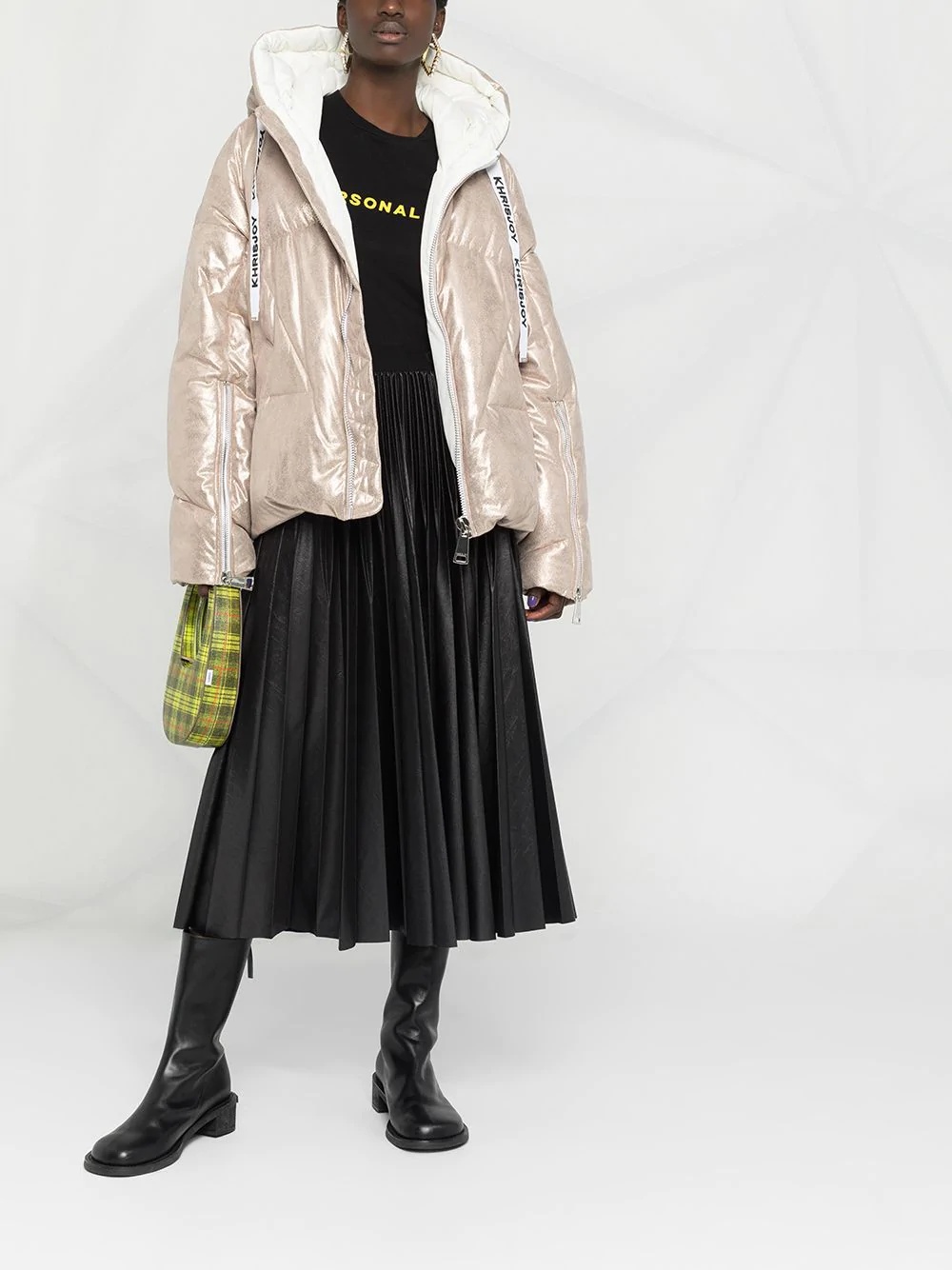 oversized metallic puffer jaccket - 2