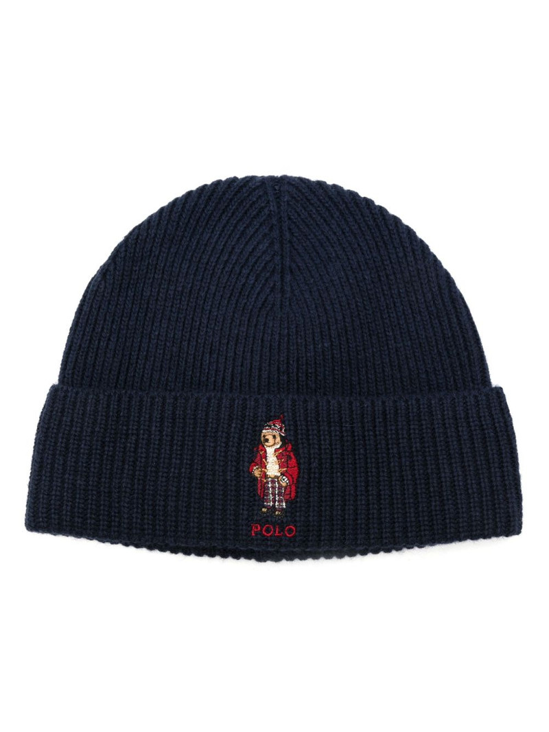 Polo Bear-motif beanie hat 1
