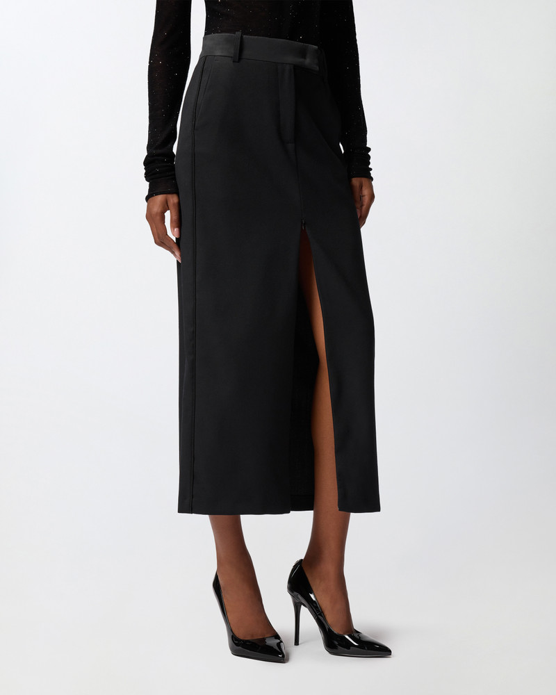 SLIM-FITTING CALF-LENGTH SKIRT WITH SLIT 3