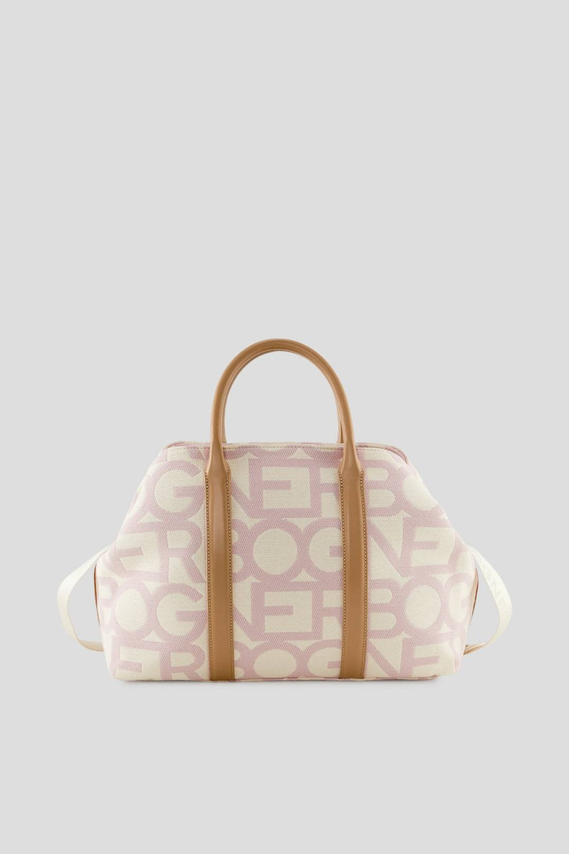 PANY THERESA TOTE BAG IN SAND/ROSE 3