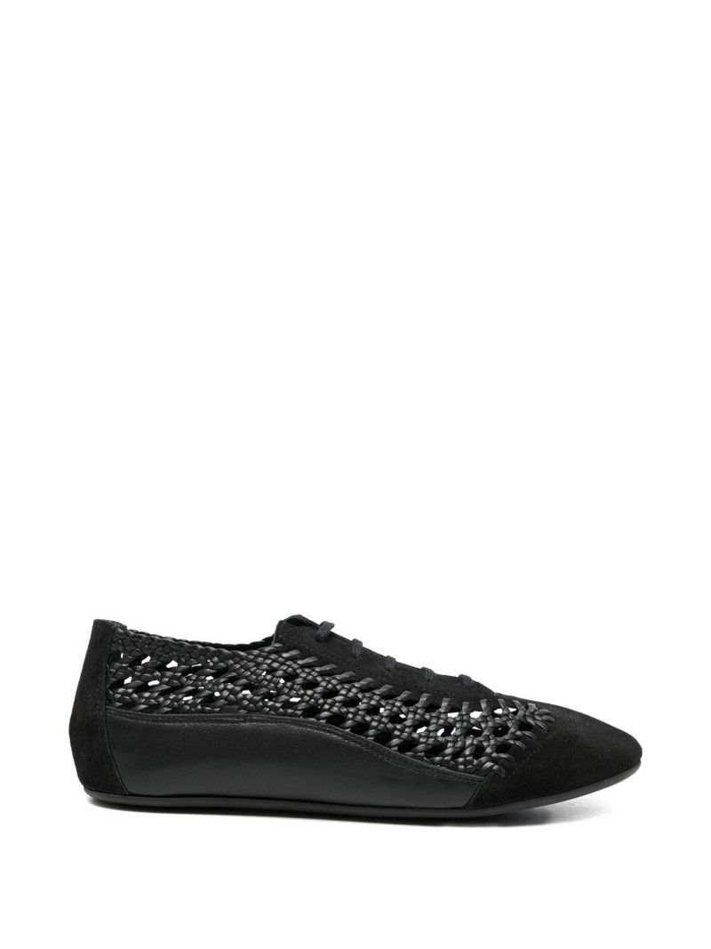woven lace-up sneakers 1