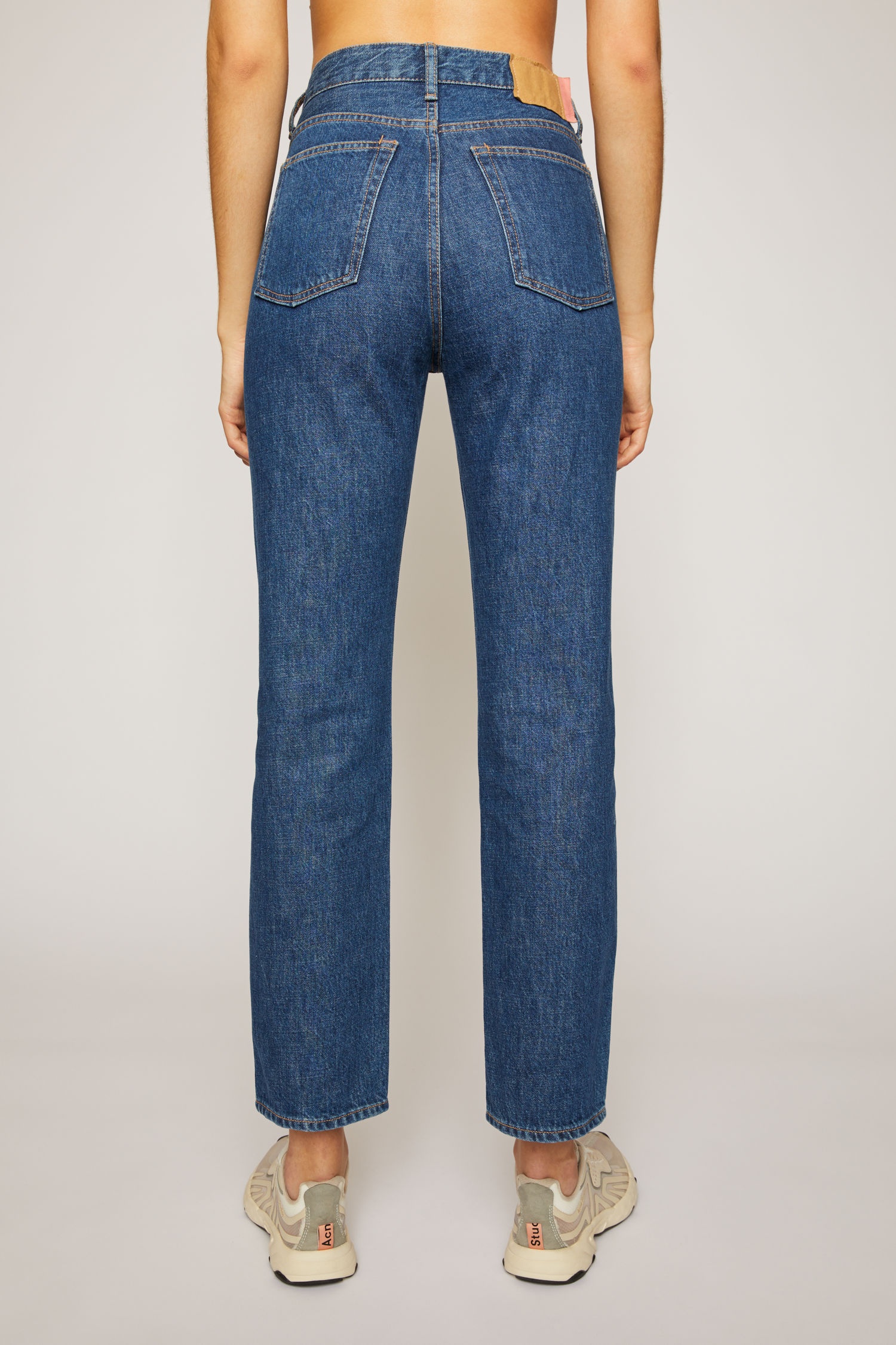 Cropped straight fit jeans dark blue - 3