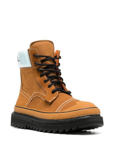 Diesel logo hiking boots outlook