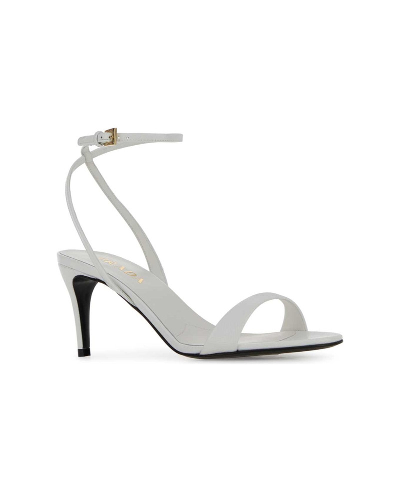 Prada White Leather Sandals outlook