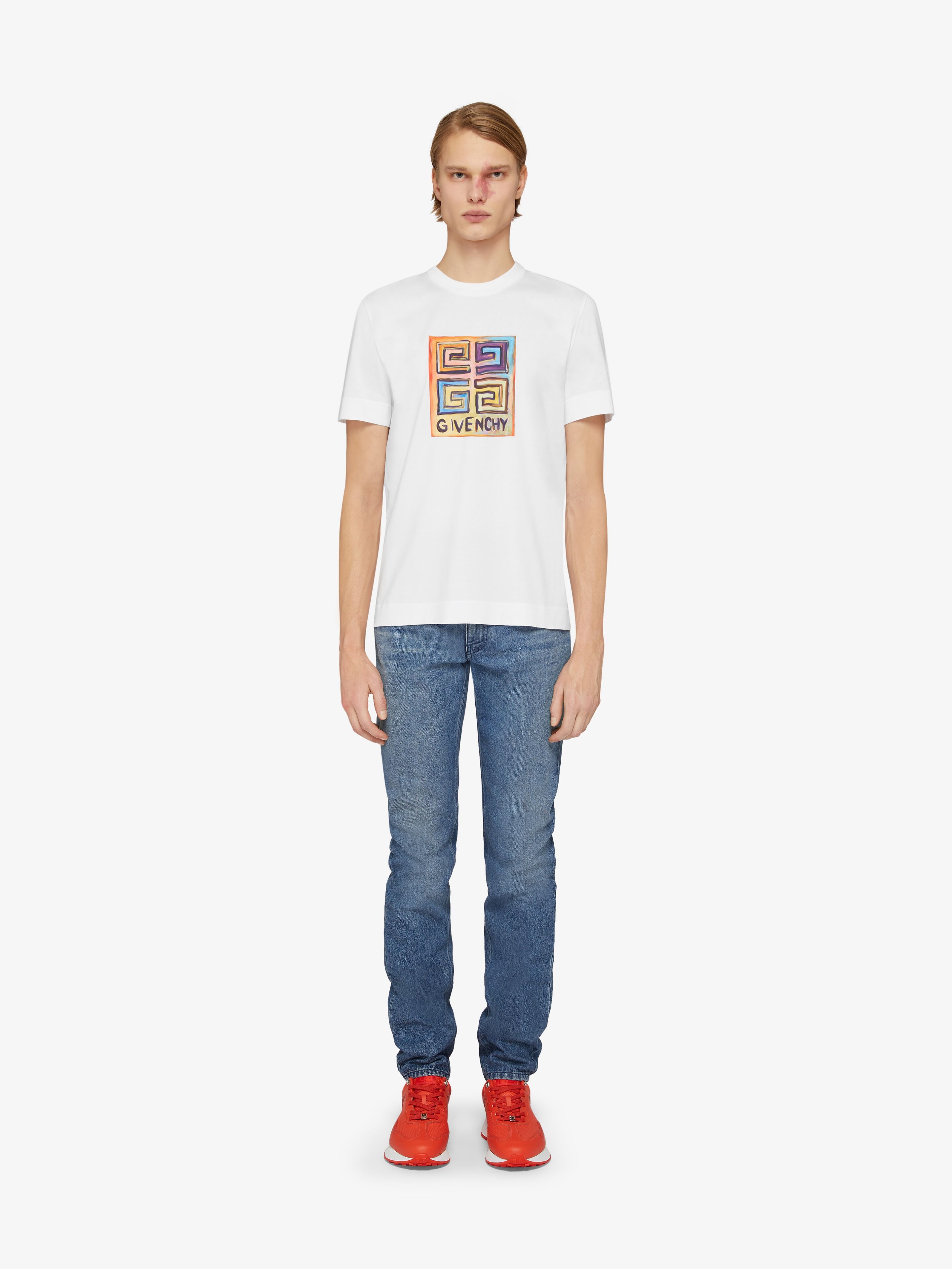 SLIM FIT JEANS IN DENIM WITH METALLICS DETAILS - 2