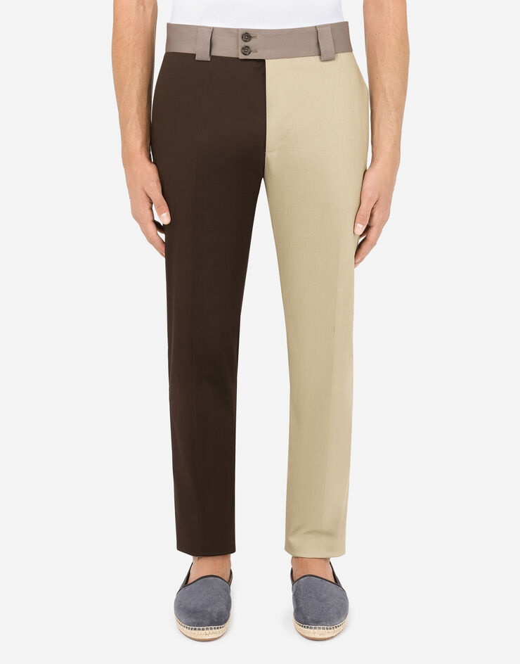 Cotton and linen patchwork pants - 2