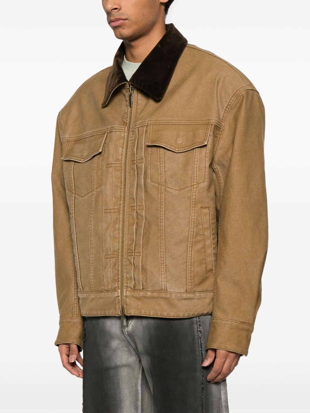 washed-canvas jacket - 3