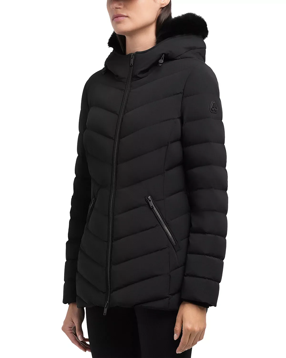Roselawn Shearling Trim Down Jacket - 1