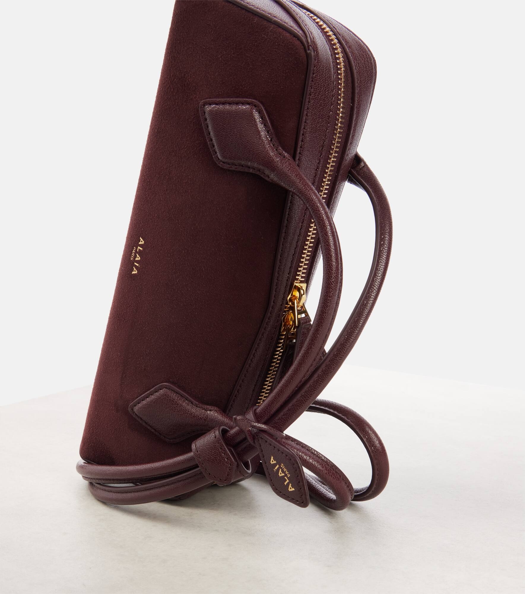 Le Teckel Small suede shoulder bag - 6