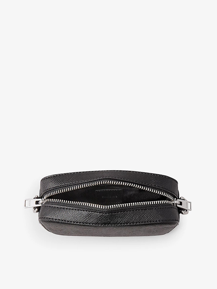 Logo-embellished leather cross-body bag - 4