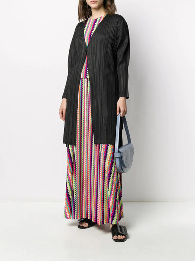 Pleats Please Issey Miyake single breasted coat outlook