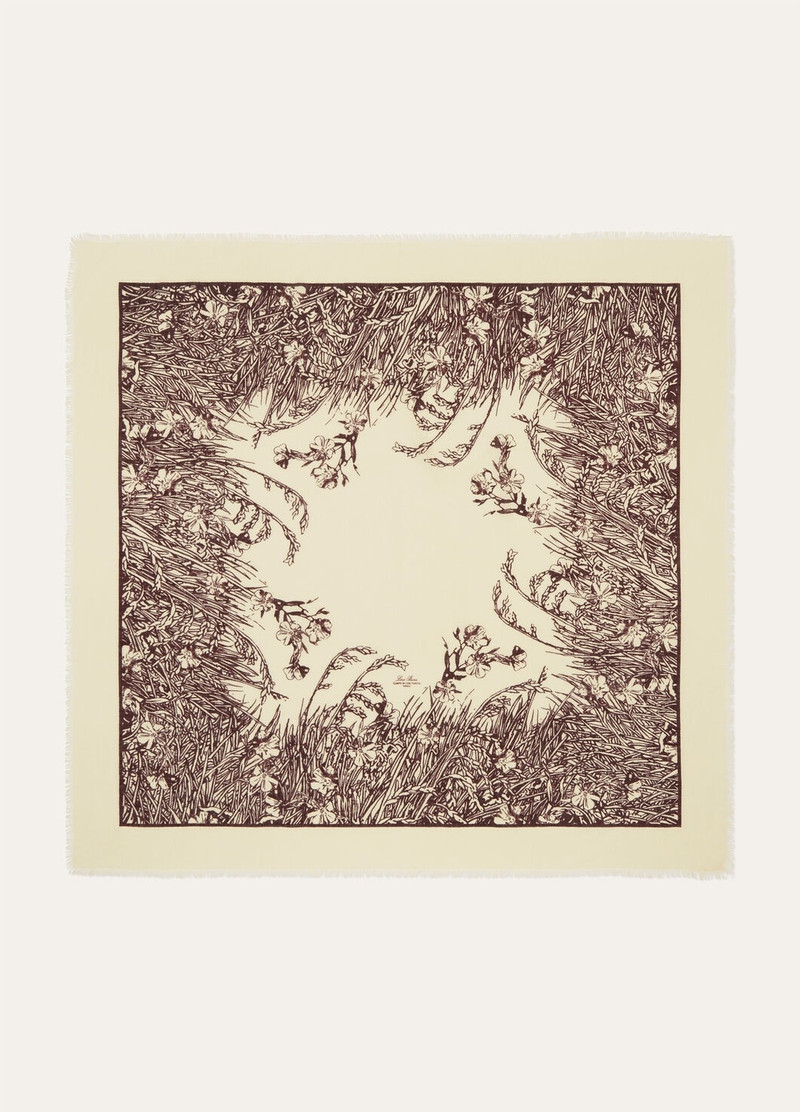 Loro Piana Campo di Lino Fiorito Shawl 1