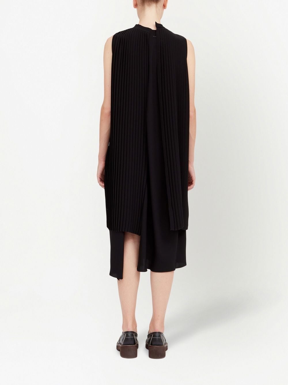 layered pleated asymmetric dress - 4