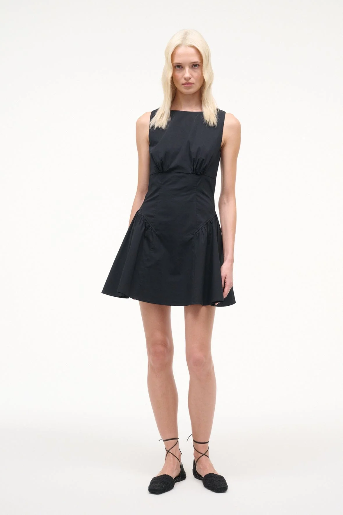 STAUD GWEN MINI DRESS BLACK - 1