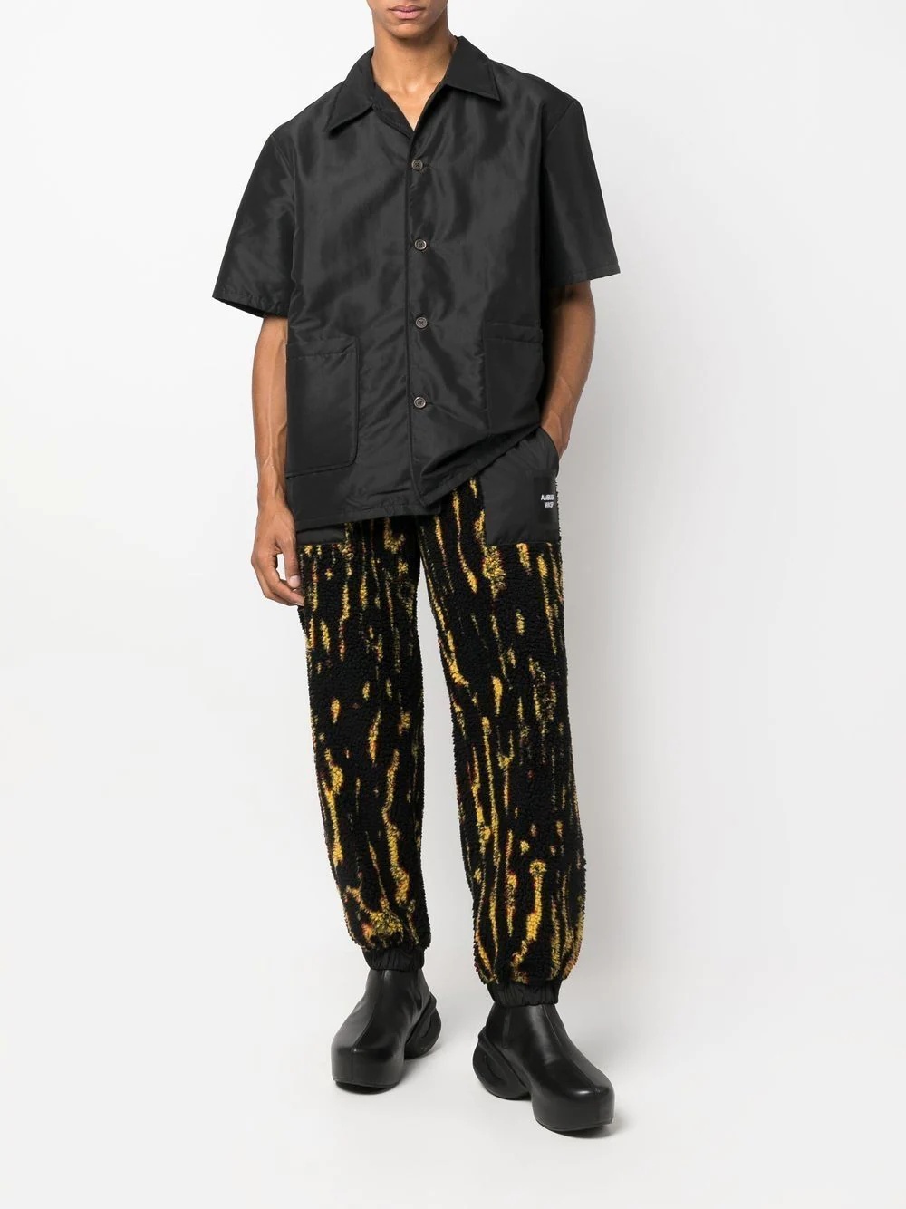 printed drawtring track pants - 2