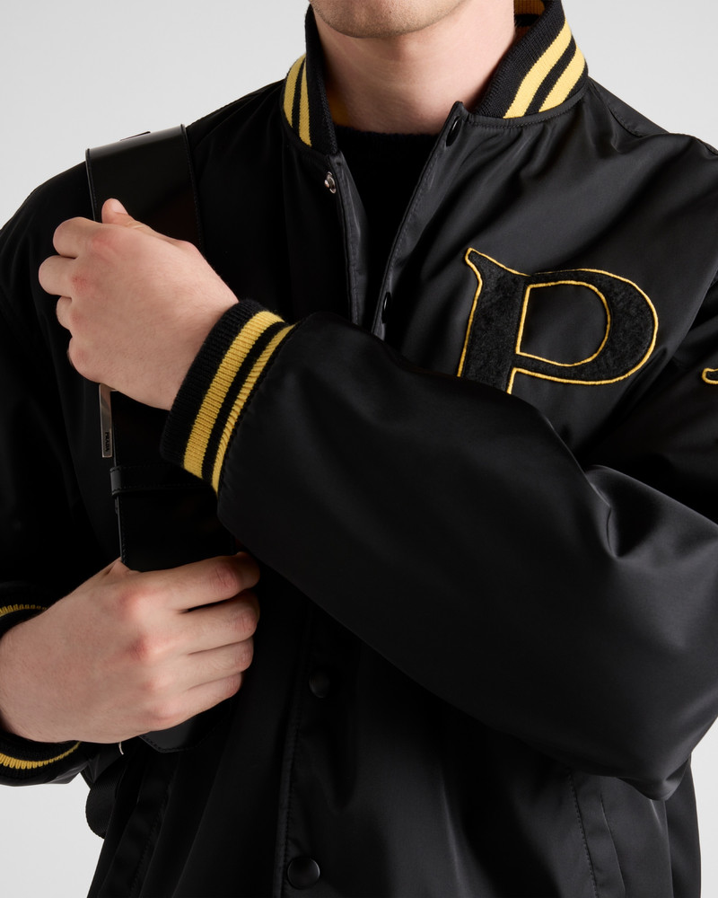 Re-Nylon bomber jacket with patch 4