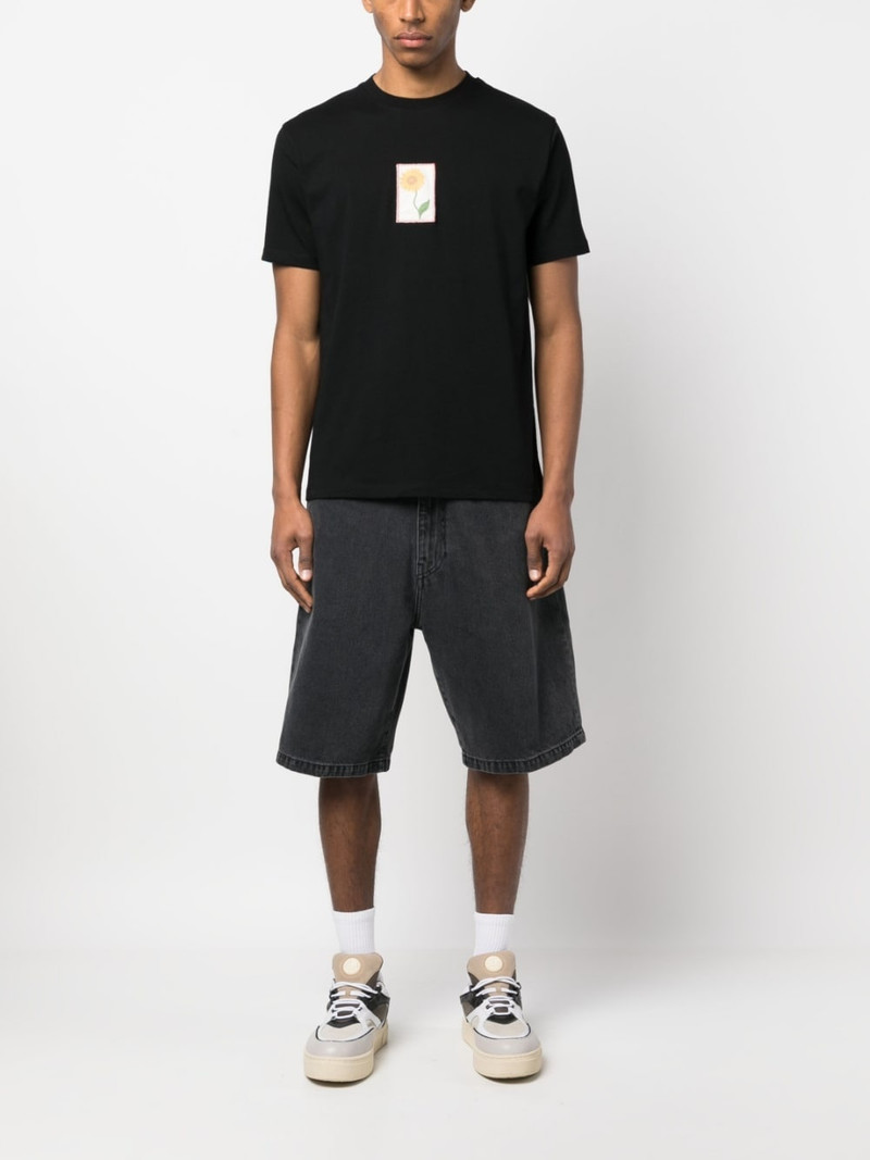 Carhartt logo-detail denim shorts outlook