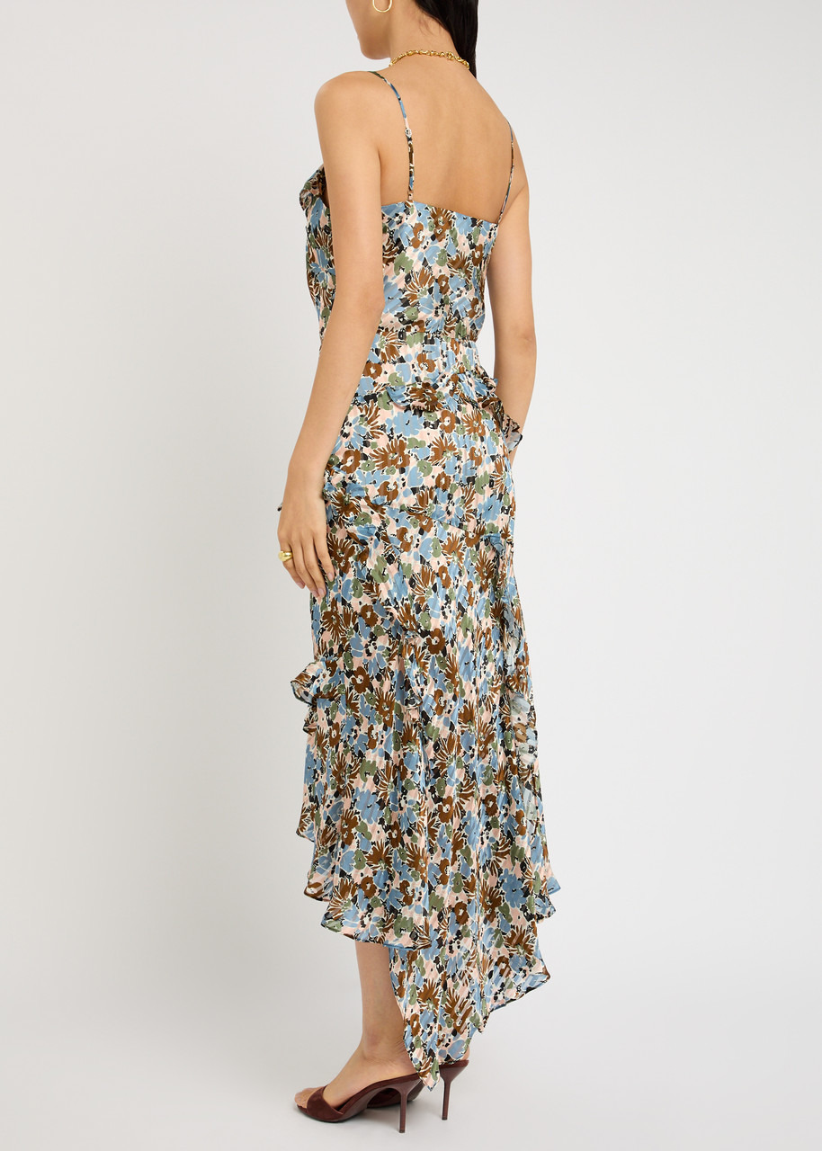 Veronica Beard Avenal Floral-print Silk Midi Dress - 3