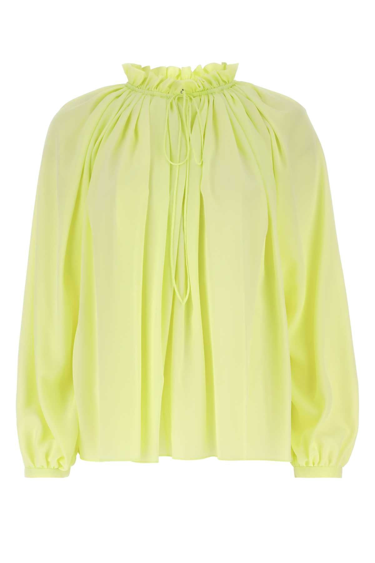 Lanvin Women Fluo Yellow Polyester Blouse - 1