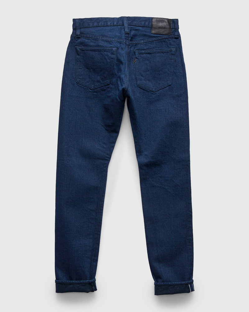 "Oceanic Indigo x Black" 14oz Rinsed Selvedge Denim - Relaxed Tapered Fit 3