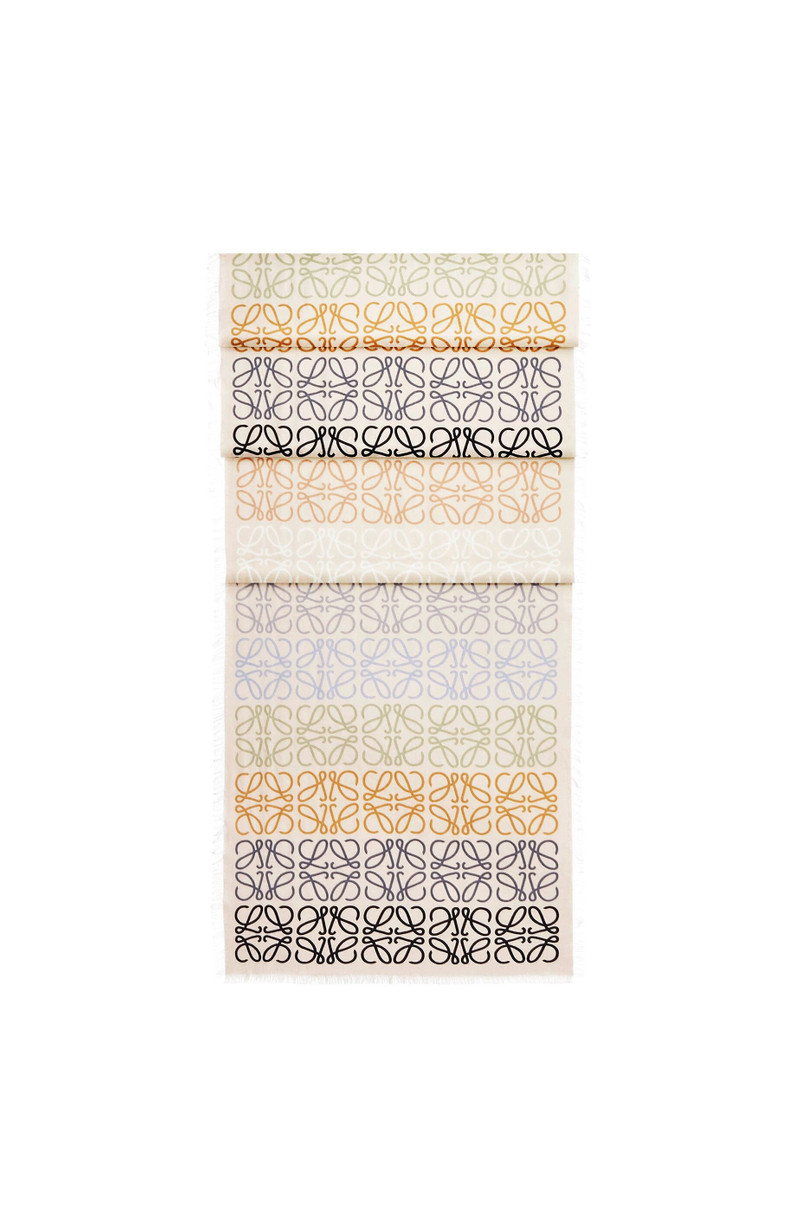 Loewe Anagram lines scarf in wool and cashmere outlook