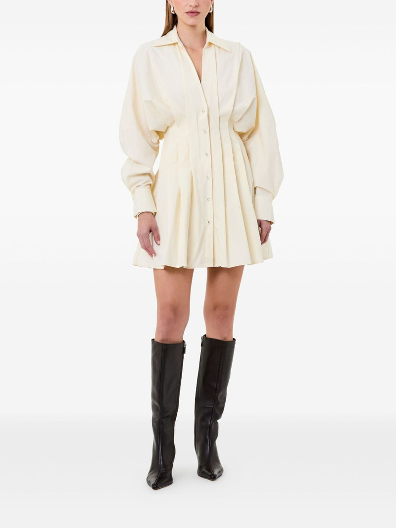 NICHOLAS Fabienne pleated button-front shirt dress outlook