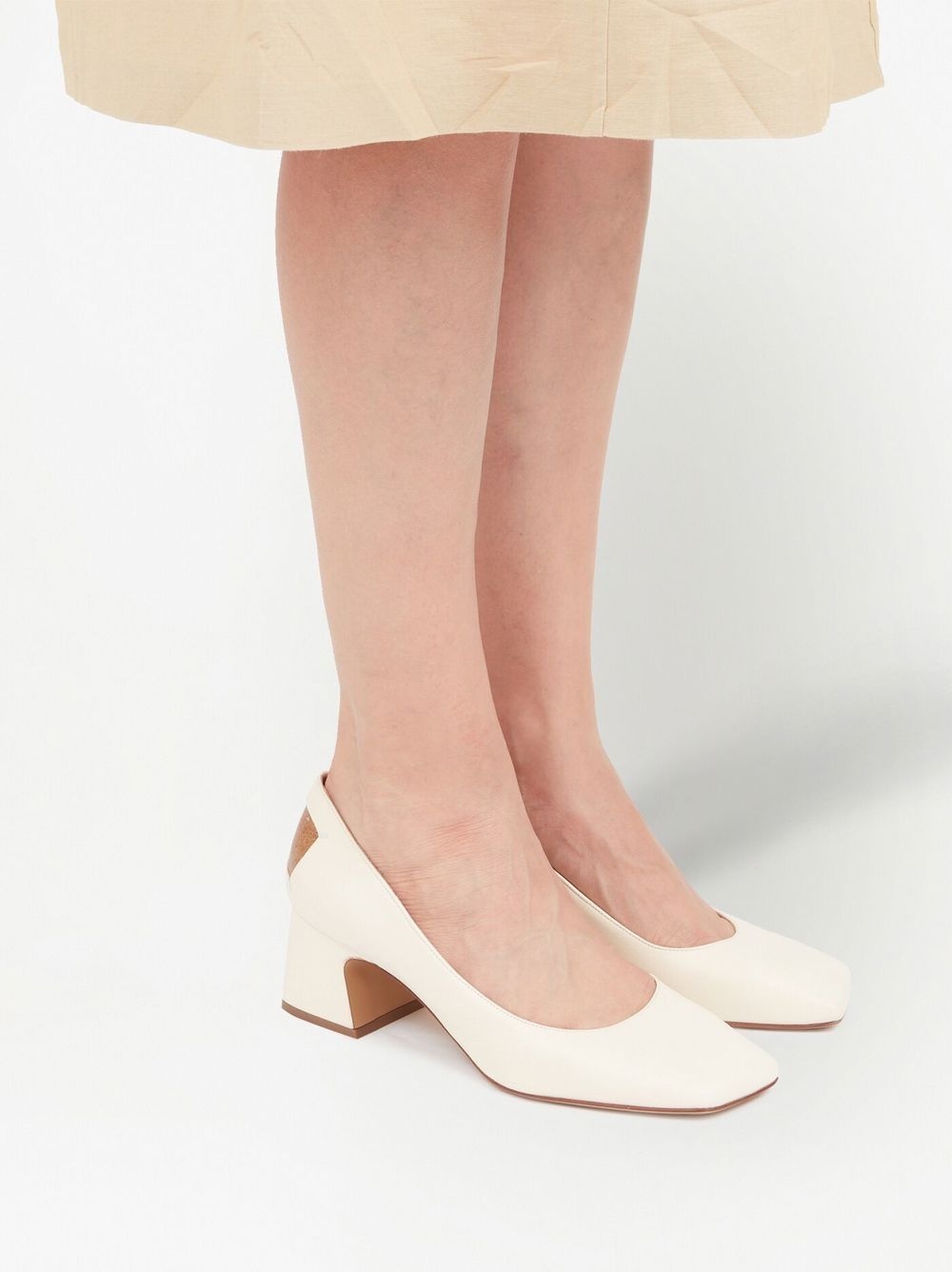 Décortiqué square-toe pumps - 4