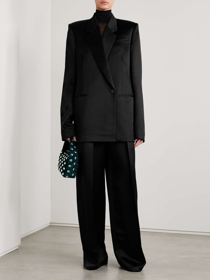 KHAITE Willow double-breasted mikado blazer outlook