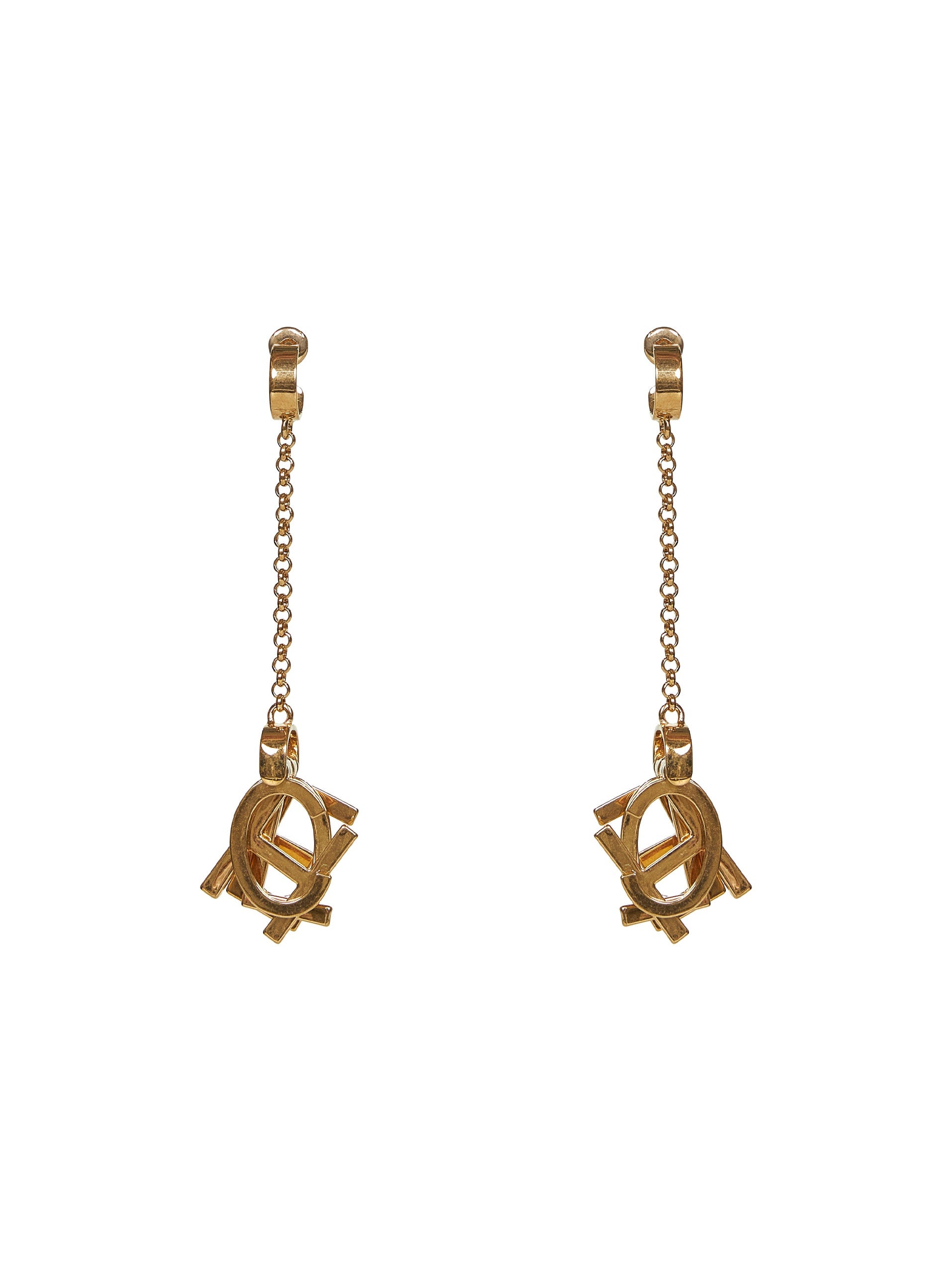 Gold Chloé Letters drop earrings - 1