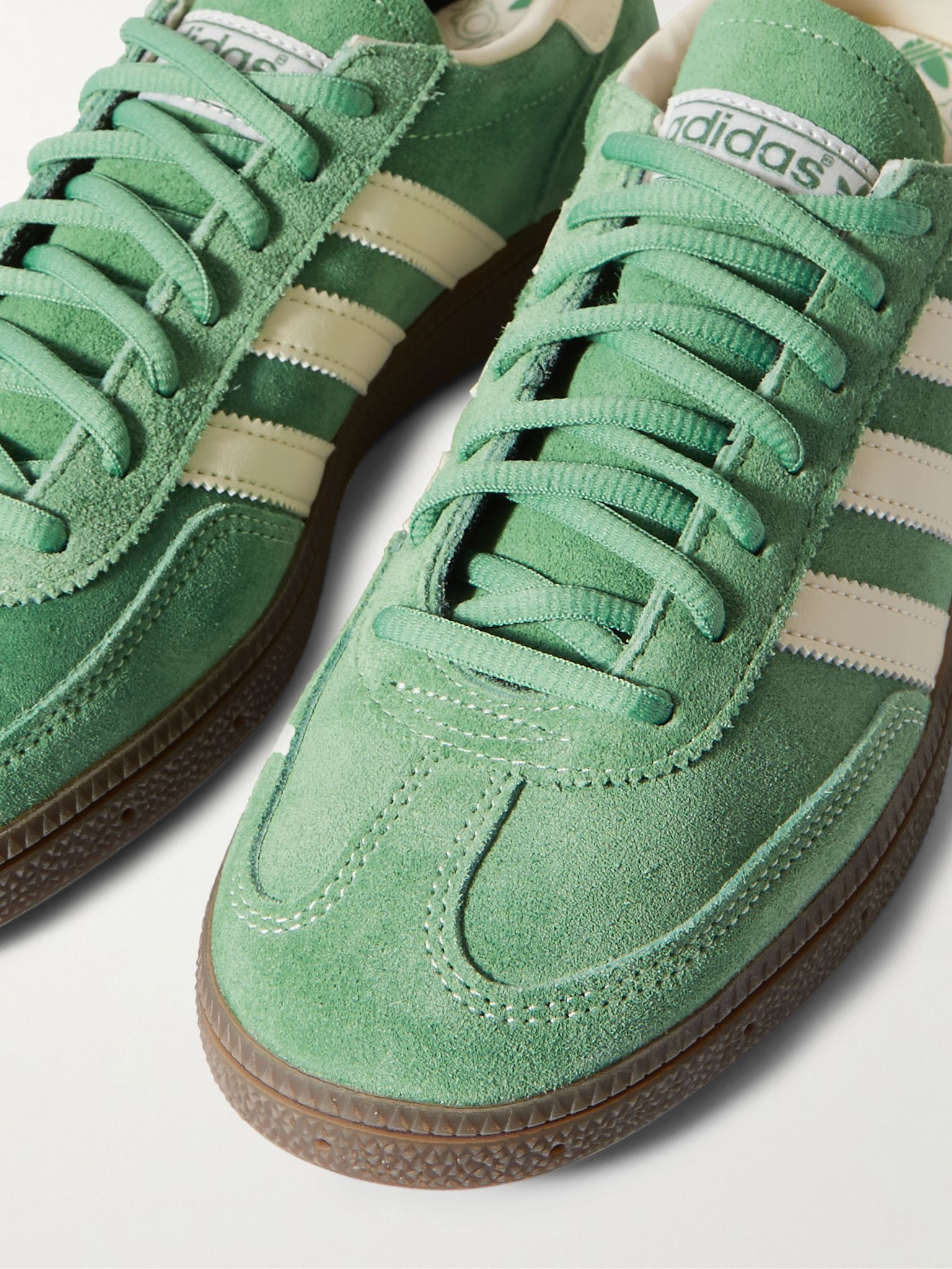 Handball Spezial Leather-Trimmed Suede Sneakers Green - 6