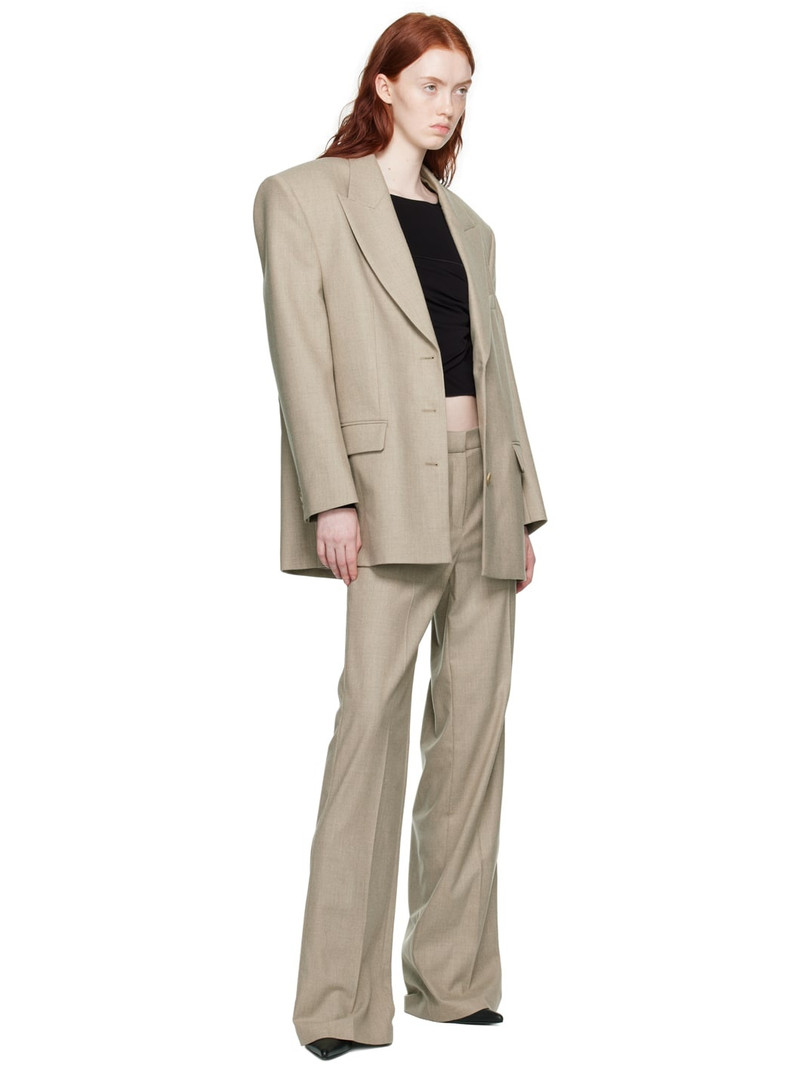 MAGDA BUTRYM Taupe Peaked Lapel Blazer outlook