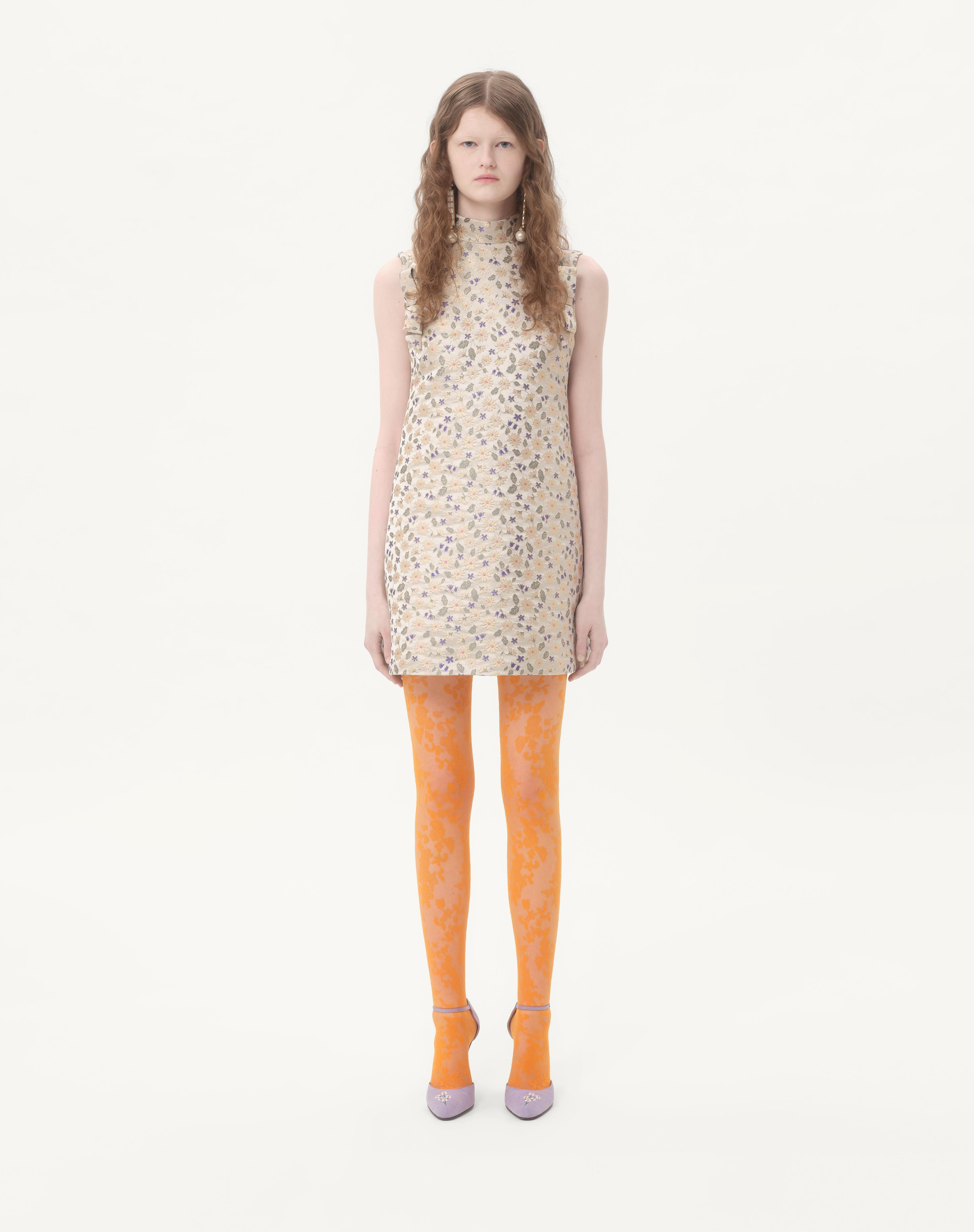SHORT DRESS IN GARDEN LUREX JACQUARD - 5