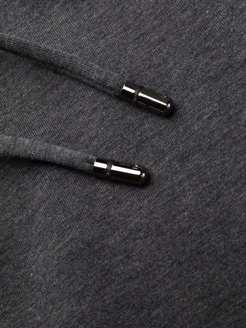 drawstring-waist cotton track trousers - 7