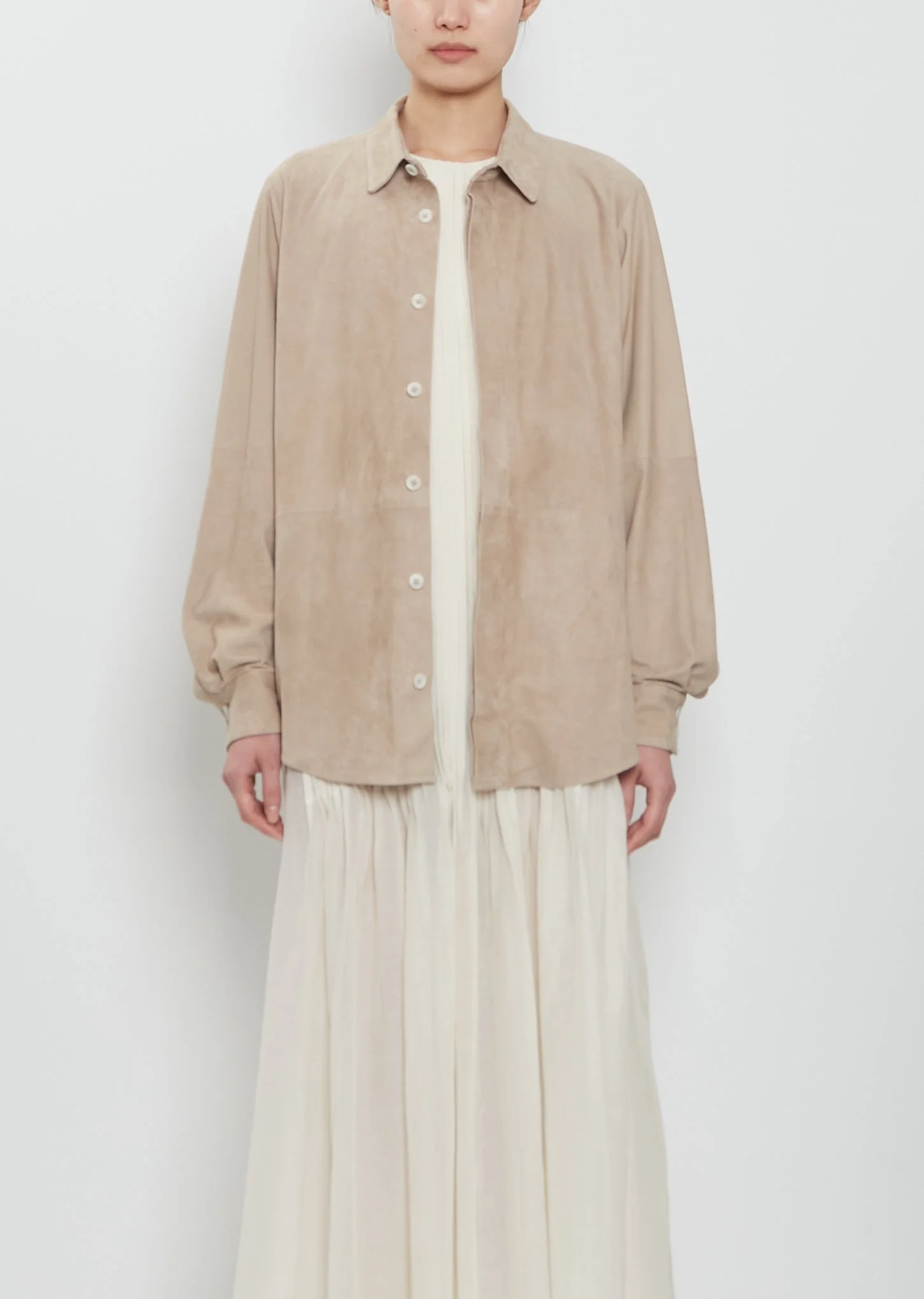 Suede Paneled Shirt - 1