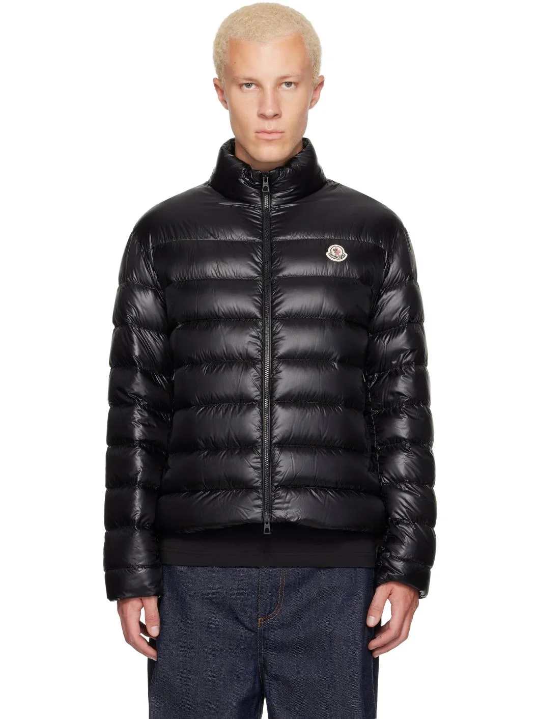 Black Sergesta Packable Short Down Jacket - 1