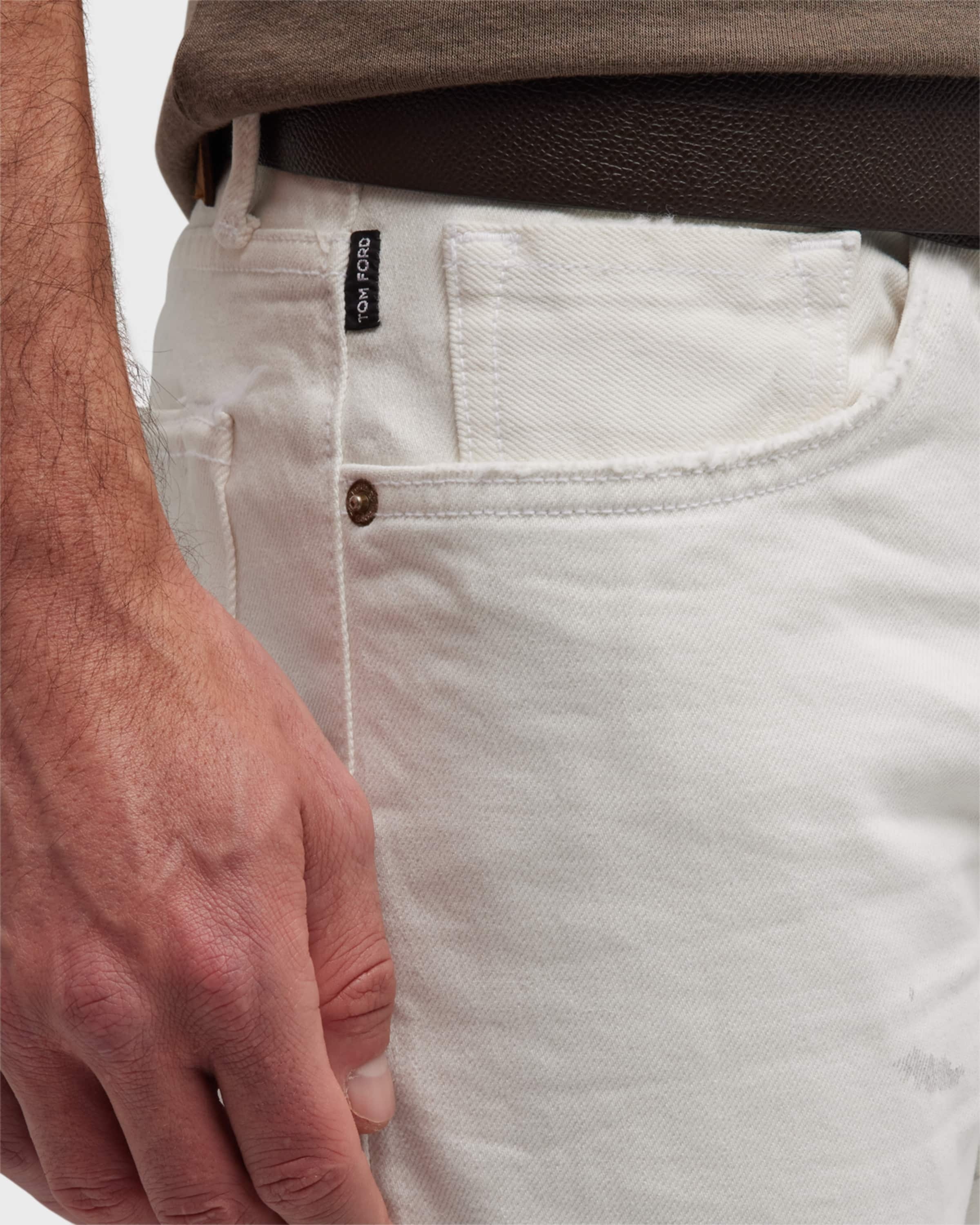 Men's Distressed Selvedge Denim Jeans - 5