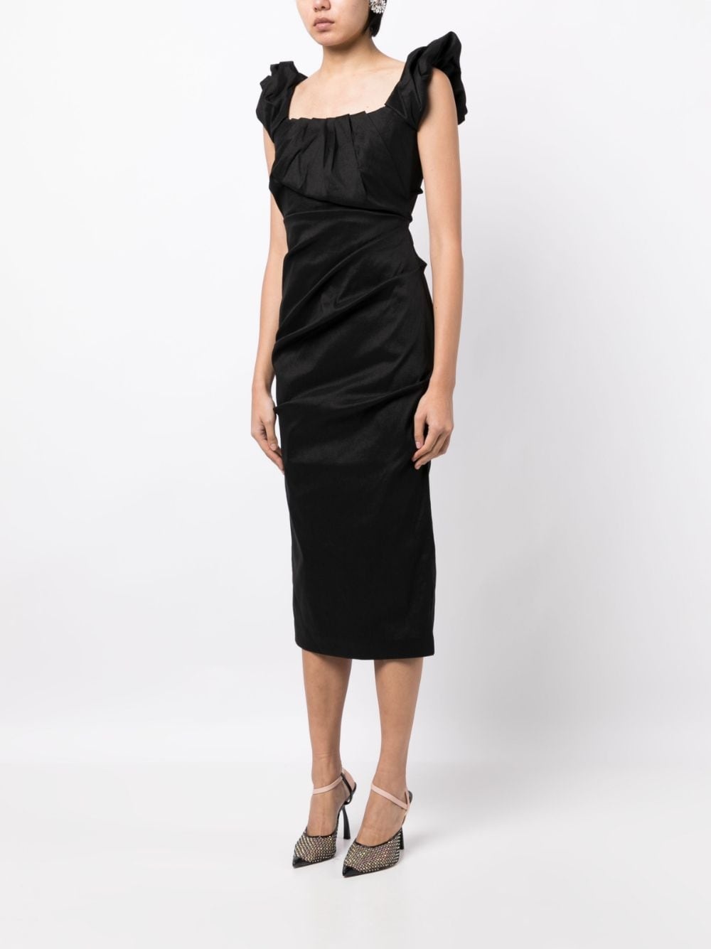 Kalina draped sleeveless dress - 3