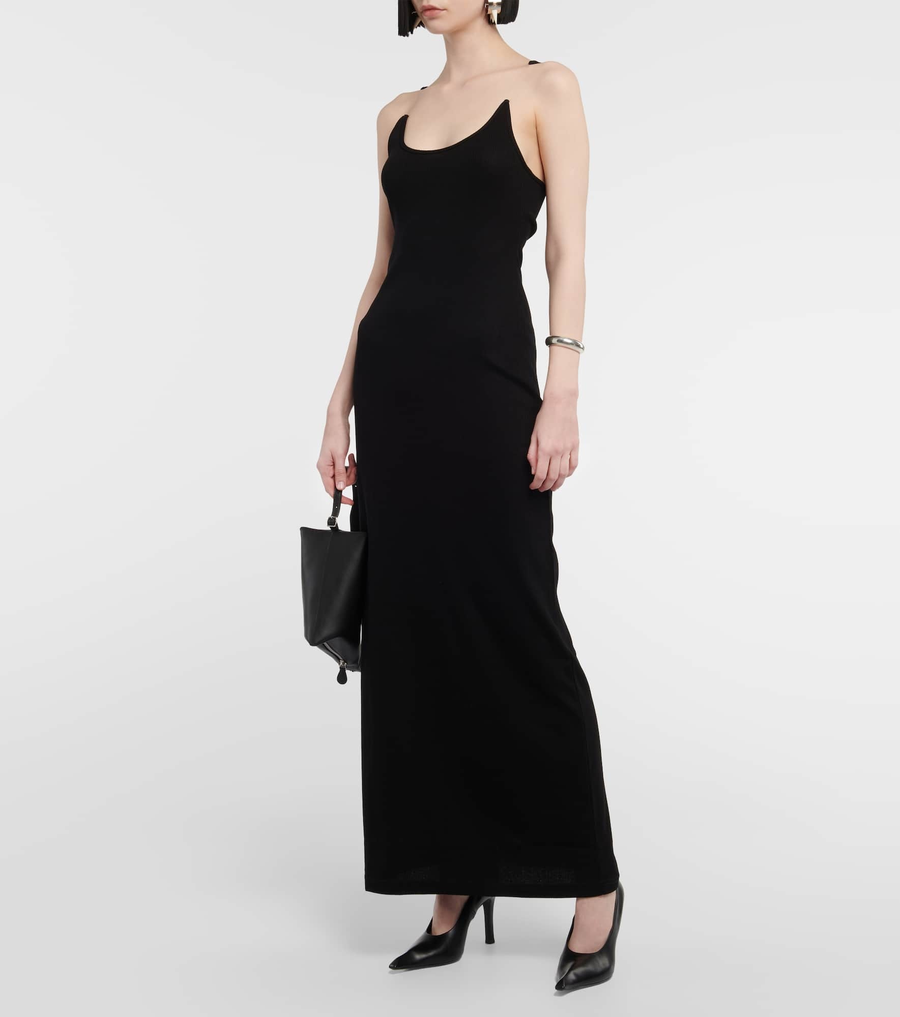割引価格 Y/Project REVERSIBLE | mytheresa | dress maxi cotton Ribbed-knit ワンピース