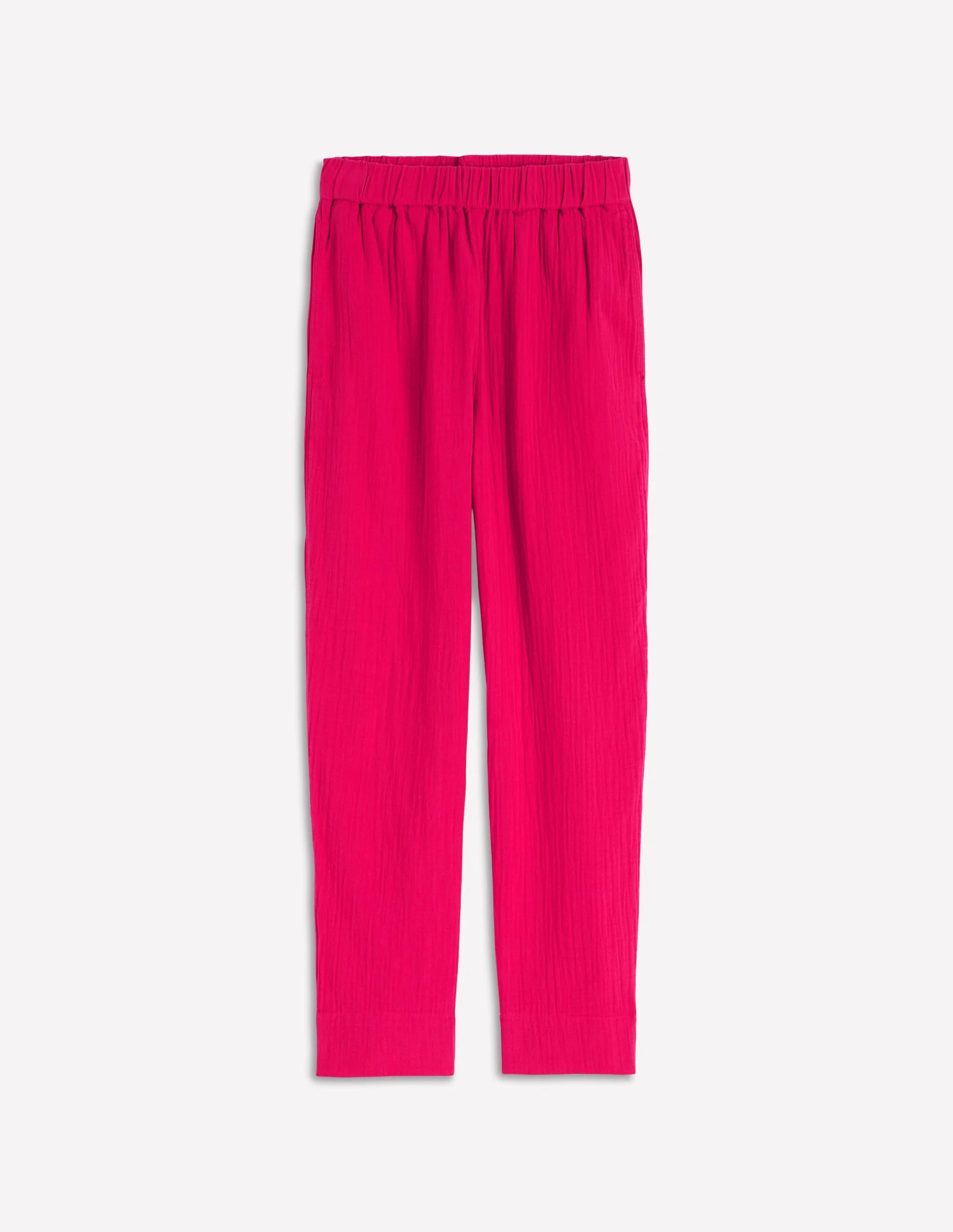 Double Cloth Crop Pants-Pomegranate - 1