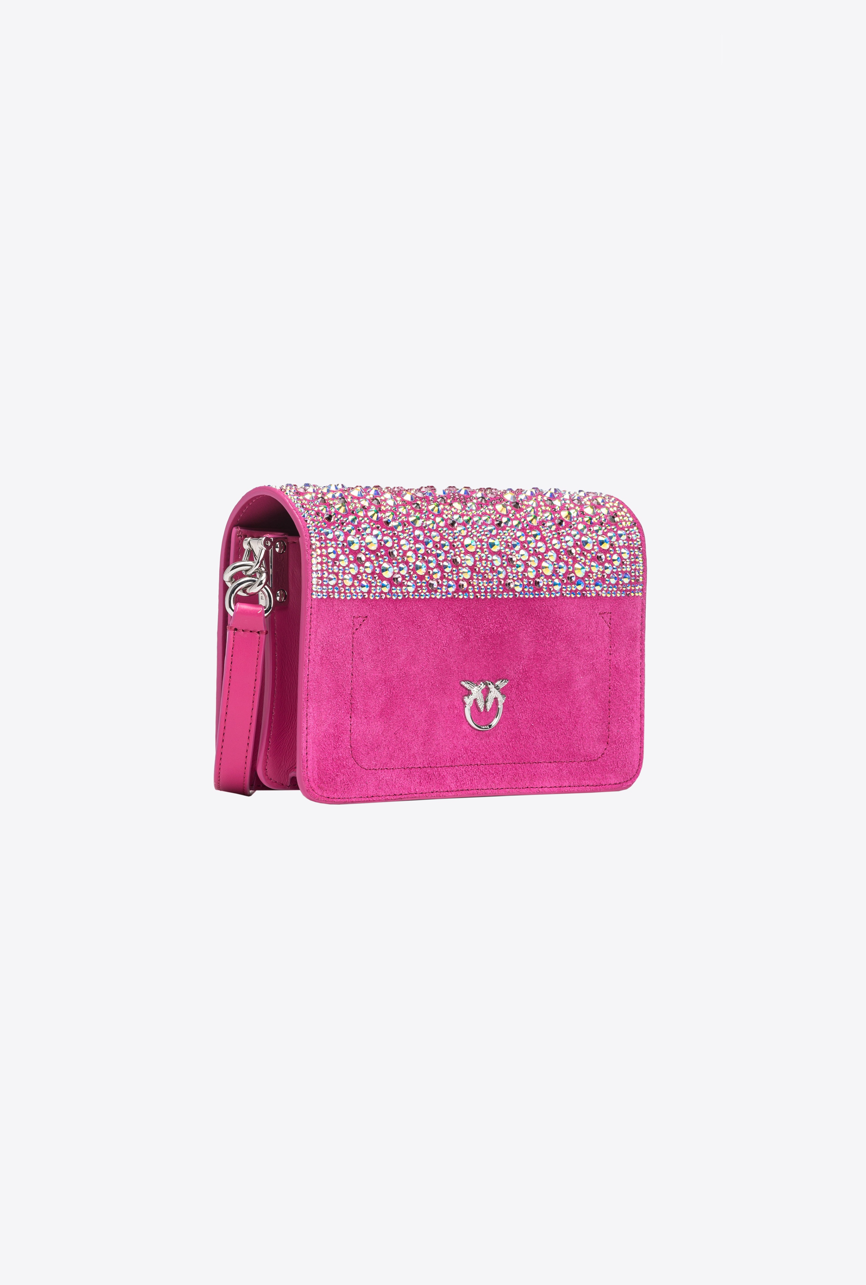 PINKO GALLERIA FULL-RHINESTONE MINI LOVE BAG CLICK - 2